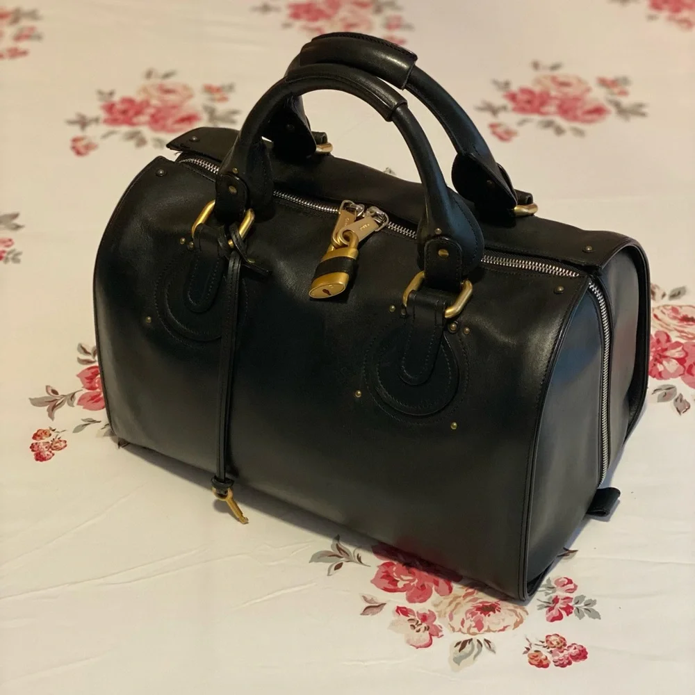 Chloe Black Leather Doctor Satchel with Gold-Tone Hardware - Picture 16 of 16